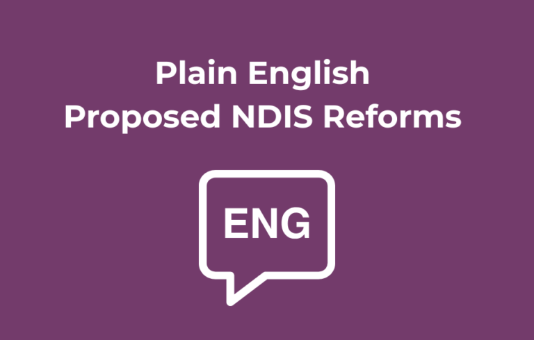 Plain English summary of proposed NDIS reforms
